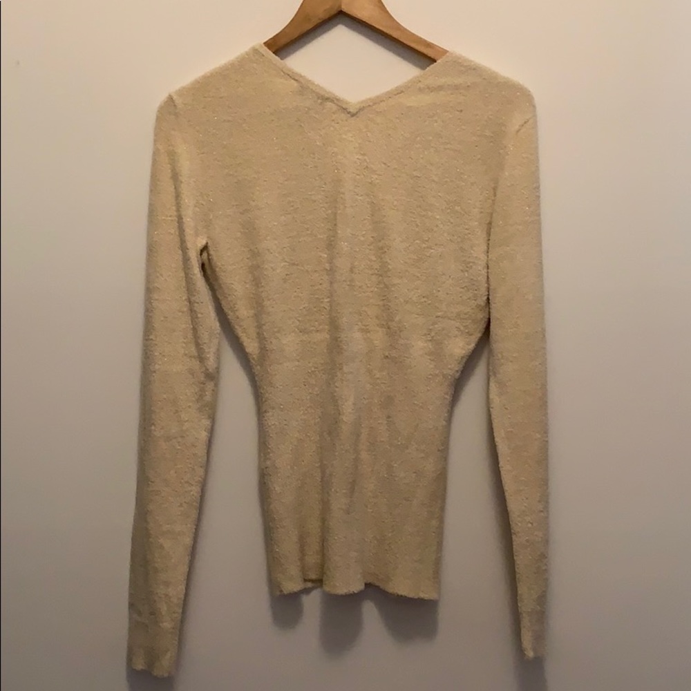 Cache Metallic Sweater Size Medium - image 4